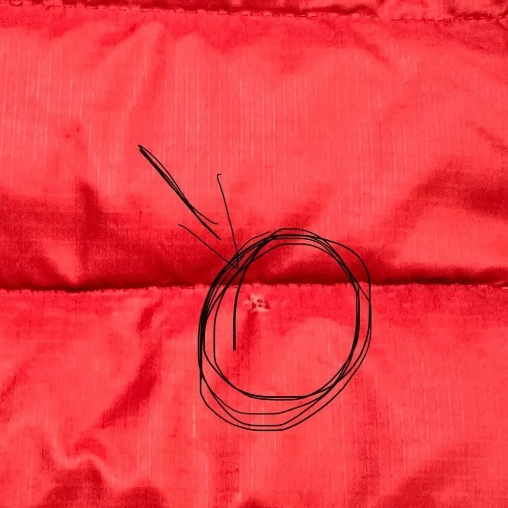 The North Face Puffer Red Full zip Vest M